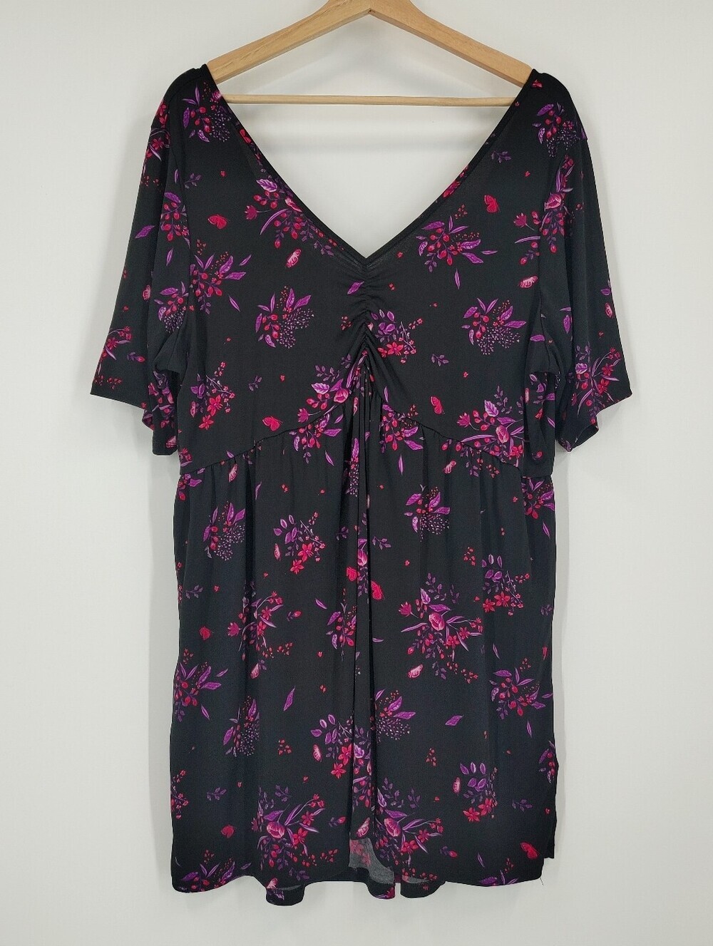 Torrid Floral Print V Neck Top